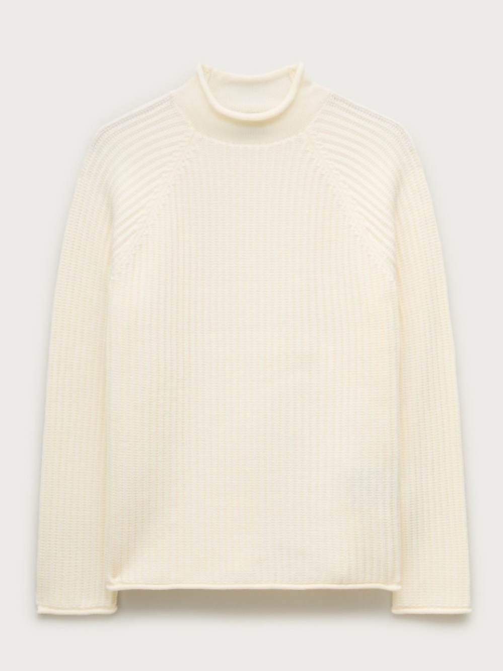 J crew ivory Summer Rollneck™ ribbed sweater